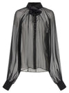 Dolce & Gabbana Chiffon Blouse With Flower