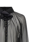 Dolce & Gabbana Chiffon Blouse With Flower
