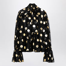  Dolce & Gabbana Dolce&Gabbana Silk organza lamé polka dot blouse