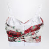 Dolce & Gabbana Dolce&Gabbana Bustier top in marquisette and chiffon with Rose print