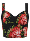 Dolce & Gabbana Bouquet Rose Bustier Top