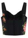 Dolce & Gabbana Bouquet Rose Bustier Top
