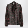 Dolce & Gabbana Dolce&Gabbana Black chiffon blouse with small rose print