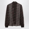 Dolce & Gabbana Dolce&Gabbana Black chiffon blouse with small rose print