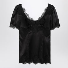  Dolce & Gabbana Dolce&Gabbana Black top in satin and lace