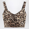 Dolce & Gabbana Dolce&Gabbana Charmeuse bustier with leopard print