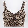 Dolce & Gabbana Dolce&Gabbana Charmeuse bustier with leopard print