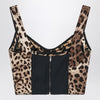 Dolce & Gabbana Dolce&Gabbana Charmeuse bustier with leopard print