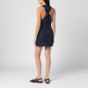 GANNI Navy blue mini dress with knot detail