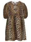 Ganni Leopard Poplin Dress