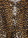 Ganni Leopard Poplin Dress