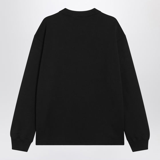 Dolce & Gabbana Dolce&Gabbana Black cotton sweatshirt with logo patch