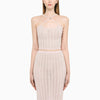 Alessandra Rich Pink criss-cross top