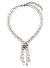 Alessandra Rich Bow Crystals Necklace