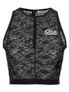 Alessandra Rich Rhinestone Lace Top