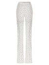 Alessandra Rich Rhinestone Lace Leggings