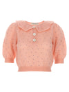 Alessandra Rich Rhinestone Sweater