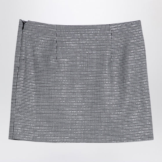 Alessandra Rich Black wool mini skirt with darts