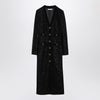 Alessandra Rich Black sequin tweed midi dress with buttons