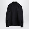 Alessandra Rich Black silk shirt with bow