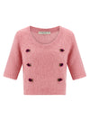 Alessandra Rich Carded Mohair Sweater