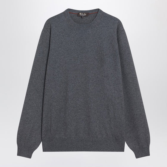 Loro Piana Grey mélange cashmere sweater