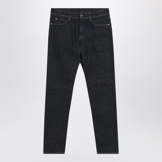 Loro Piana Dark Lagoon-coloured Doccio jeans