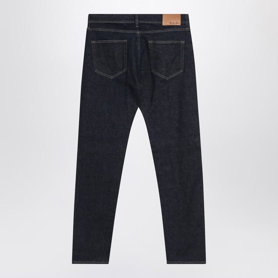 Loro Piana Dark Lagoon-coloured Doccio jeans