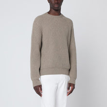  Loro Piana Beige mélange cashmere sweater