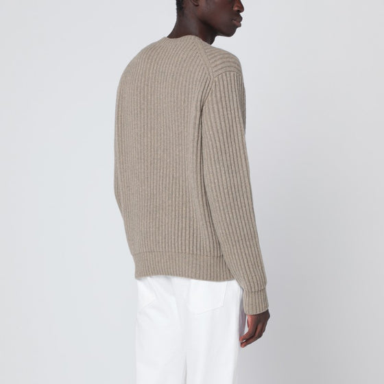 Loro Piana Beige mélange cashmere sweater