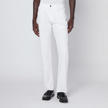  Loro Piana White cotton trousers