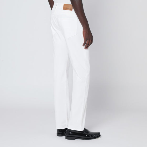 Loro Piana White cotton trousers