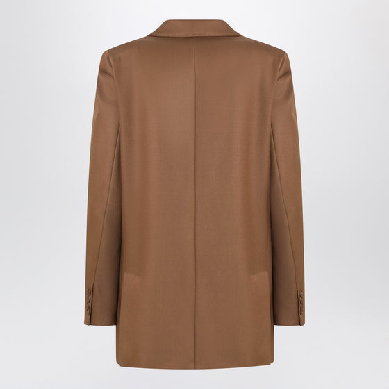 Max Mara Tan double-breasted wool blazer