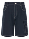 Fendi Bermuda Cargo Canvas Shorts
