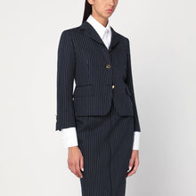  Thom Browne Navy pinstripe wool blazer