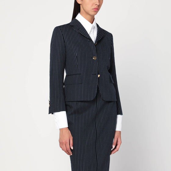 Thom Browne Navy pinstripe wool blazer