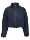 Thom Browne Herringbone Harris Tweed Reversible Down Jacket