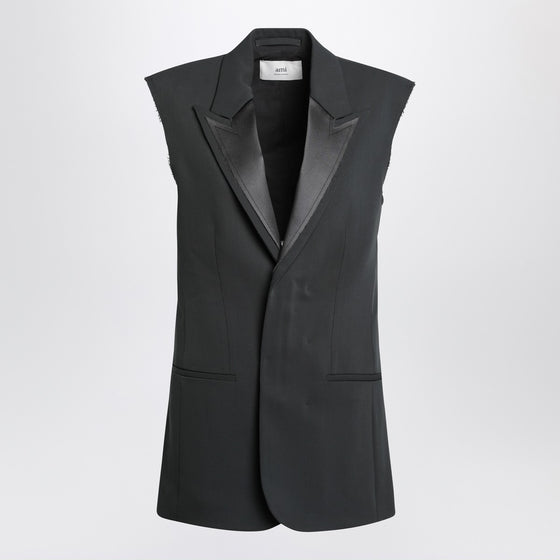 Ami Paris Anthracite grey wool vest