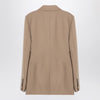 Ami Paris Sand-coloured double-breasted jacket in wool