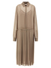 Ami Paris Pleated Midi Dress
