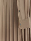 Ami Paris Pleated Midi Dress