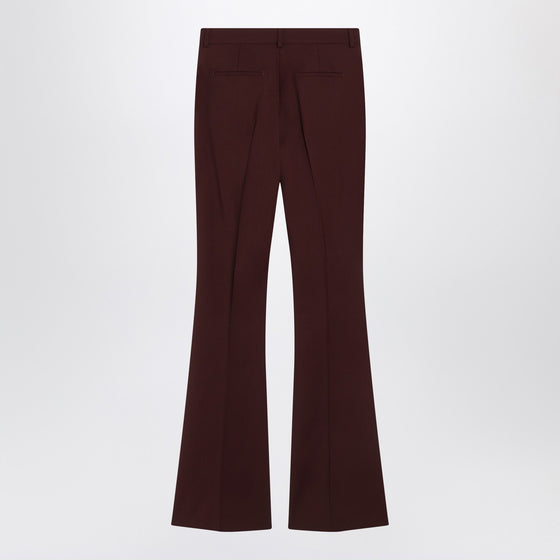 Sportmax Bordeaux wool trousers