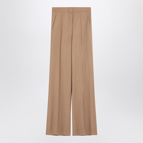 Max Mara Wide beige wool trousers