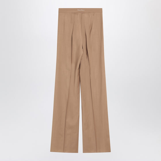 Max Mara Wide beige wool trousers