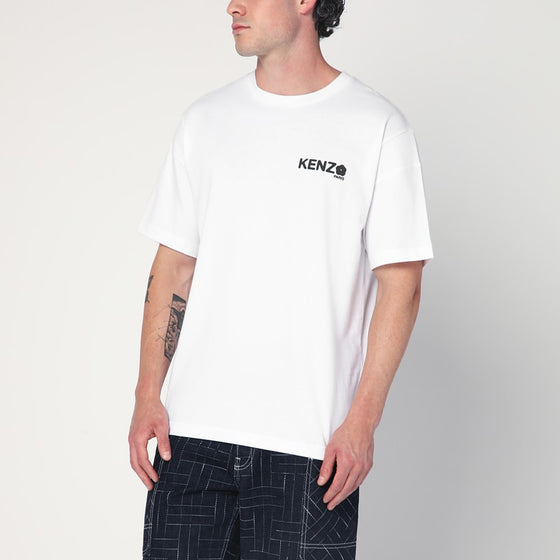 KENZO White cotton T-shirt with logo