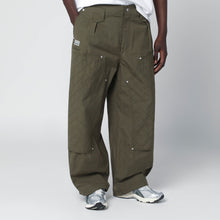  KENZO Khaki green cotton trousers