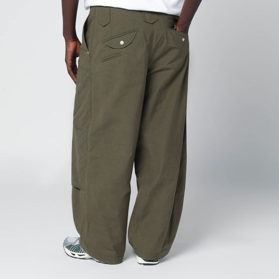 KENZO Khaki green cotton trousers