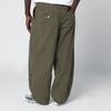 KENZO Khaki green cotton trousers