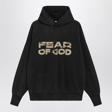  Fear of God Black vintage-effect sweatshirt with logo print