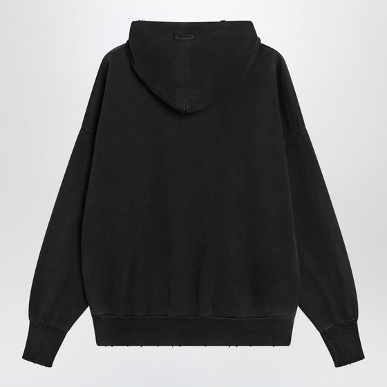 Fear of God Black vintage-effect sweatshirt with logo print